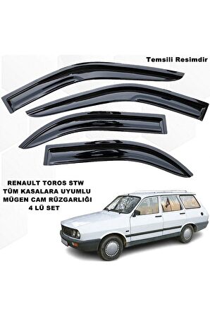 Renault 12 Toros Stw Mügen Cam Rüzgarlığı Tüm Stw Kasalara Uyumlu 4 Lü Set Cam Rüzgarlığı-