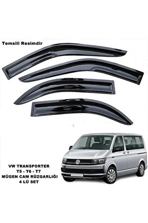 Vw Transporter T7 Mügen Cam Rüzgarlığı 4 Lü Set Cam Rüzgarlığı -