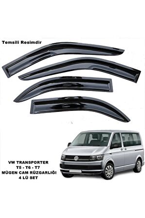 Vw Transporter T7 Mügen Cam Rüzgarlığı 4 Lü Set Cam Rüzgarlığı -