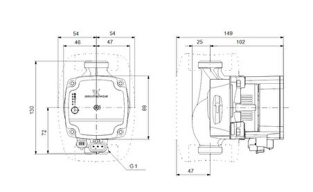 Grundfos Alpha1 L 15-60 130 Sirkülasyon Pompası