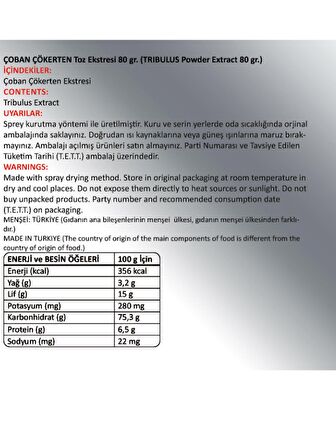 Çoban Çökerten Toz Ekstresi 80 Gr. Cam Kavanoz