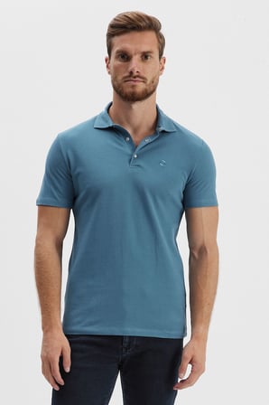Erkek Basic Polo Yaka %100 Pamuk Düz Comfort Uzun Tişört