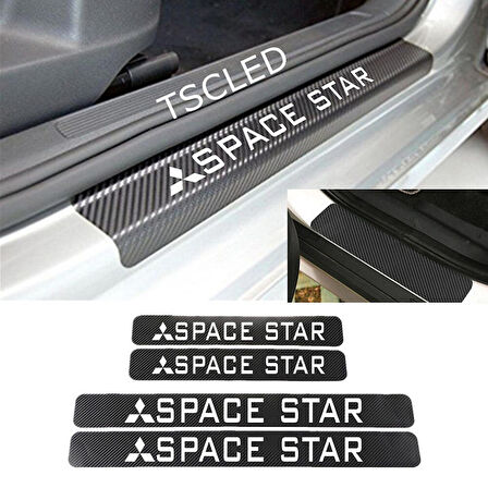 Spacestar Karbon Kapı Eşiği Kaplama Sticker (4 Adet) zz133