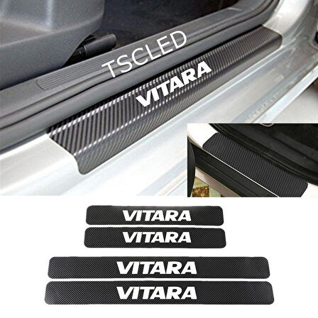 Suzuki Vitara Karbon Kapı Eşiği Kaplama Sticker (4 Adet) zz238