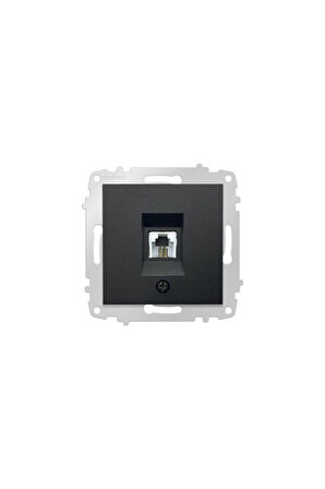 12 Adet Ovivo Grano Siyah Numeris Telefon Prizi Çerçevesizdir