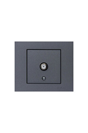 12 Adet Ovivo Grano Füme Uydu Tv Prizi F Konnektör Çerçeve Dahildir