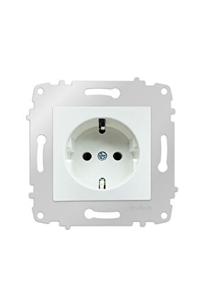 12 Adet Ovivo Grano Beyaz Topraklı Priz Çerçevesizdir