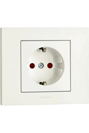 12 Adet Çocuk Korumalı Topraklı Priz Grano Beyaz Çerçeveli