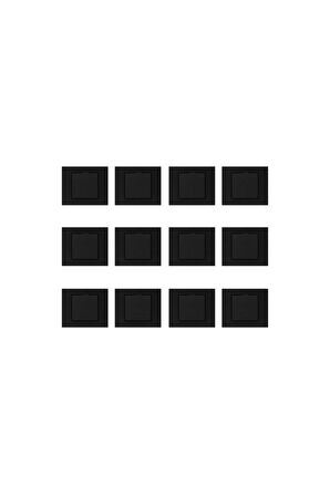Seldur Grano Siyah Anahtar 12 Adet Çerçeve