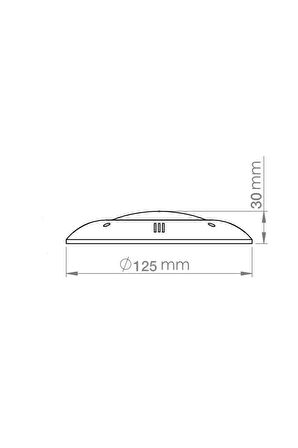 8 Watt Smd Led Beyaz Mini Sıva Üstü Havuz Lambası