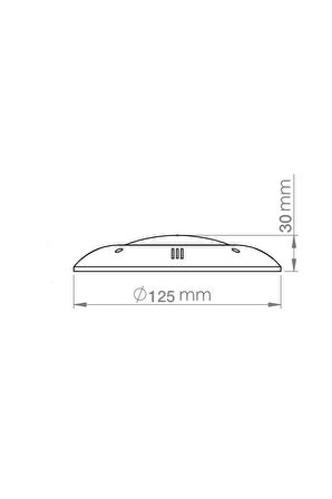 8 Watt Smd Led Turkuaz Mini Sıva Üstü Havuz Lambası