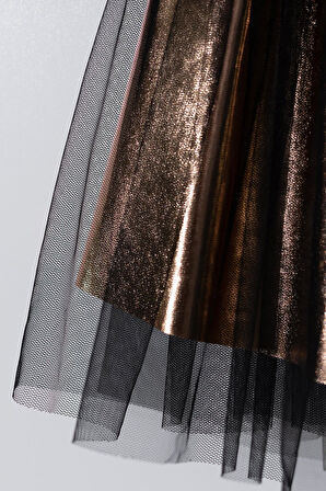 Kız Çocuk Siyah Ayıcık Desenli  Tütü Etekli Takım