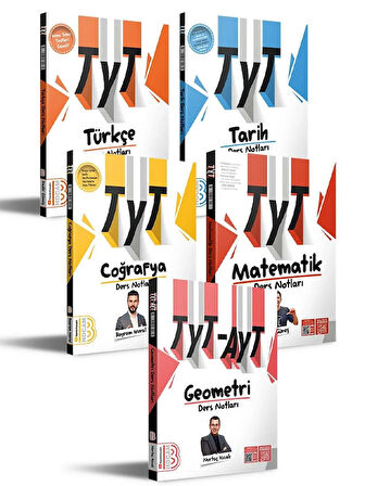 2025 TYT Türkçe - Tarih - Coğrafya - Matematik - Geometri Ders Notları Seti Benim Hocam