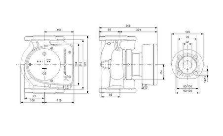 Grundfos MAGNA1 32-120 F 220 Frekans Konvertörlü Sirkülasyon Pompası