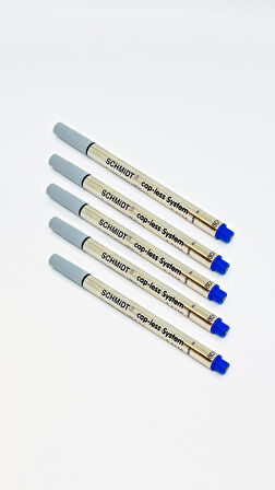 Schmidt Cap-less 5 li Mavi Roller Kalem Refili