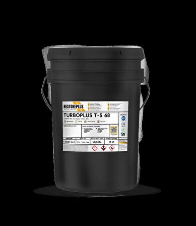RESTOREPLUS TURBOPLUS T-S 68 | Sentetik Gaz ve Buhar Türbini Yağları (20 Lt)