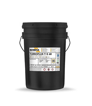 RESTOREPLUS TURBOPLUS T-S 68 | Sentetik Gaz ve Buhar Türbini Yağları (20 Lt)