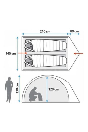 Turtle Pro 2 Kişilik Çadır - Sun Fresh UPF80 / 4 Mevsim