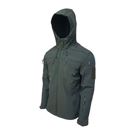 Evolite Combat Tactical Softshell Rüzgar Geçirmez Mont Yeşil M