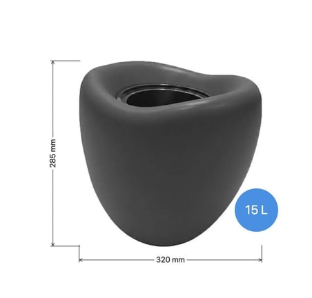 Omnipazar SO-LALE01 Lale Dekoratif Saksı Plastik İç Kovalı 15 LT NO: 1