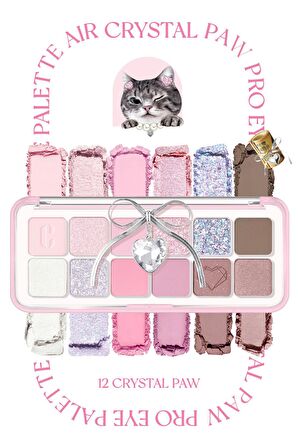 Hafif Dokulu Yoğun Renklere Sahip Göz Farı Paleti Clio Pro Eye Palette Air (12 Crystal Paw)