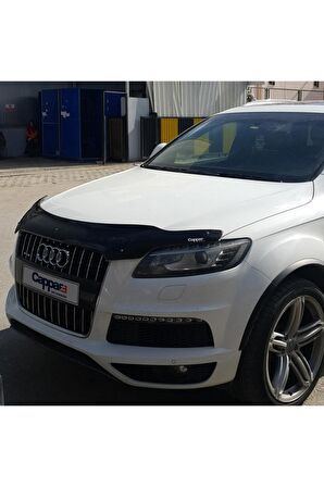 Audi Q7 Ön Kaput Koruyucu Rüzgarlığı 4mm Akrilik (abs) Piano Black 2005-2015