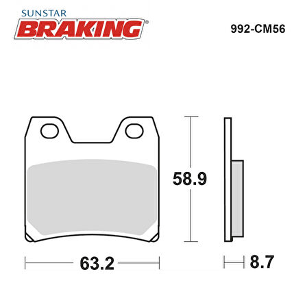 SİNTERLİ ARKA FREN BALATASI / YAMAHA / XJR / 1300cc / ARKA  / 2007-2008-2009-2010