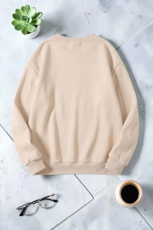 Unisex Los Angeles Baskılı Bisiklet Yaka Sweatshirt