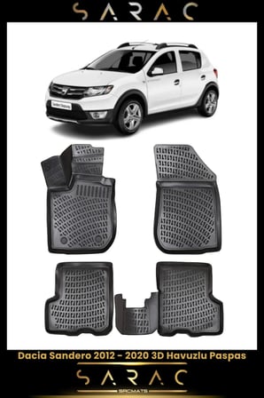 Dacia Sandero 2014 Model Araca Özel 3d Havuzlu Paspas