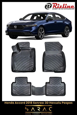 Rizline Honda Accord 2024 Model 3D Havuzlu Paspas