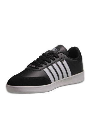 Mp 242-1558 Siyah Beyaz Unisex Bağcıklı Spor Ayakkabı