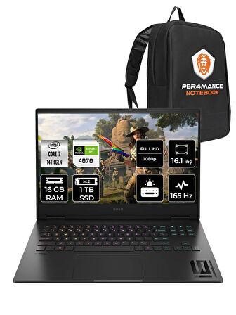 HP OMEN 16 i7 14700HX 16GB RAM 1TB SSD RTX4070/8GB 165Hz 16.1'' FHD FDOS Gaming Laptop & PER4 ÇANTA