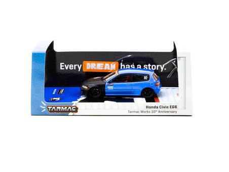 Tarmac Works 1/64 Honda Civic EG6 Tarmac Works 10th Anniversary - HOBBY64 T64-TL001-10TH