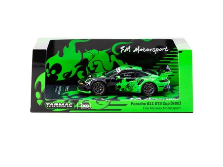 Tarmac Works 1/64 Porsche 911 GT3 Cup (992) Fire Monkey Motorsport - Tarmac Works X iXO Models HOBBY64 T64-093-FMM