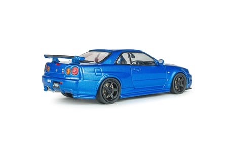 Solido S4318202 1/43 Nissan Skyline GT-R (BNR34) with NISMO Parts – Bayside Blue – 2005