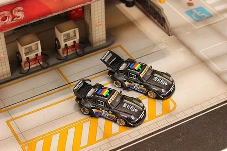 Street Warrior 1/64 Porsche RWB 993 Black Apple Alloy Car Model Ornaments Limited Edition 167/499