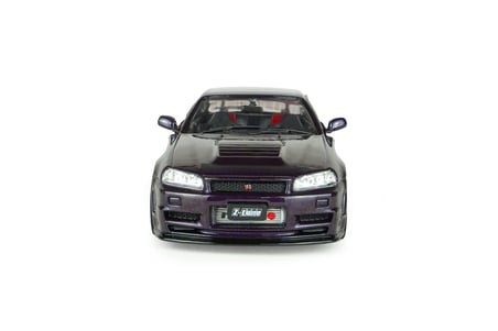 Solido S4318201 1/43 Nissan Skyline GT-R (BNR34) with NISMO Parts – Midnight Purple – 2005