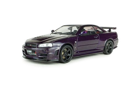 Solido S4318201 1/43 Nissan Skyline GT-R (BNR34) with NISMO Parts – Midnight Purple – 2005