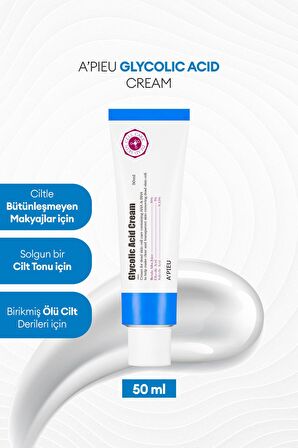 Glikolik Asit İçeren Peeling Etkili Krem 50ml APIEU Glycolic Acid Cream