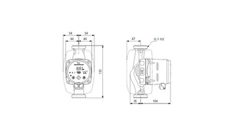 Grundfos ALPHA2 25-80(130 mm) 40-60.000 Kazan İçin Frekans Konvertörlü Sirkülasyon Pompası 8mss 4m³/h