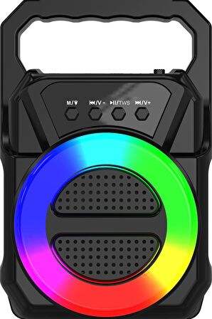 NF ABS-1309 RGB FM Kablosuz Hoparlör - Siyah