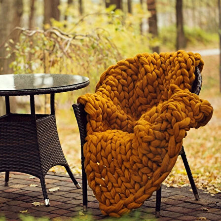 La Mia Jumbo Siyah Dev Yün El Örgü İpi - J8