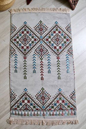 40 Yama Desenli Astarlı Lüks Seccade S1017 Lacivert