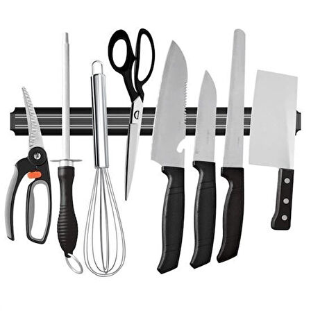 BST® Mıknatıslı Paslanmaz Duvar Bıçak Askısı Standı 55 Cm Aparat