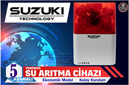 SUZUKI Technology POMPALI 5 Aşamalı Su Arıtma Cihazı-Ekonomik Model 