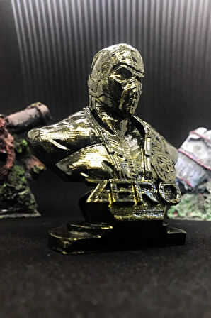 Mortal Kombat Sub-Zero Büst 10cm - Gold Efekt