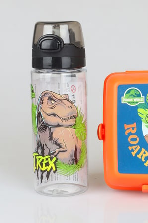 x Dekomus Lisanslı Jurassic World T-Rex 500 Ml Matara Ve Beslenme Kabı Seti