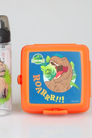 x Dekomus Lisanslı Jurassic World T-Rex 500 Ml Matara Ve Beslenme Kabı Seti