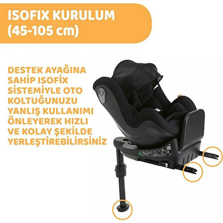 Chicco SEAT2FIT Air I-Size Oto Koltuğu Gr.0+/1, Siyah