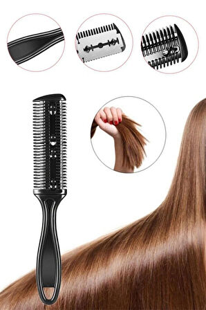 Usturalı Saç Tarağı Saç Usturası Sıfır Kafa Nikelaj Kırık Uç Alma Sıfır Numara